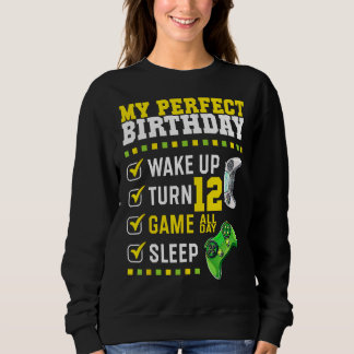 12th Birthday Party Perfect For Gamer 12 Years Old Sweatshirt