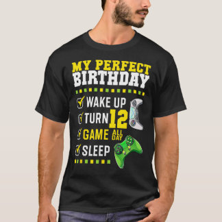 12th Birthday Party Perfect For Gamer 12 Years Old T-Shirt
