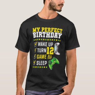 12th Birthday Party Perfect For Gamer 12 Years Old T-Shirt