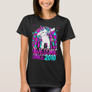 12th Birthday Rainbow 12 Year Old Dabbing Unicorn T-Shirt