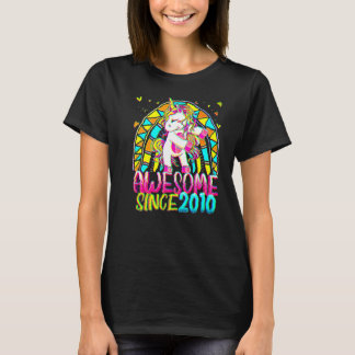 12th Birthday Rainbow 12 Year Old Flossing Unicorn T-Shirt