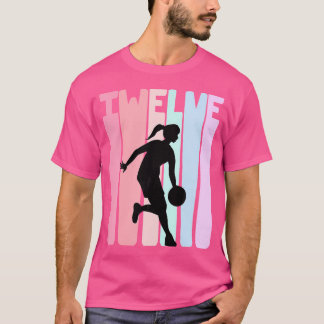 12Th Birthday Retro Basketball Player 12 Years Old T-Shirt