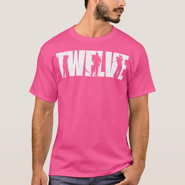 12Th Birthday Retro Golf 12 Years Old Boy Girl T-Shirt (Front)