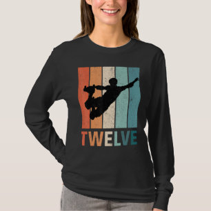 12th Birthday Retro Roller Skating Boys Girls 12 Y T-Shirt