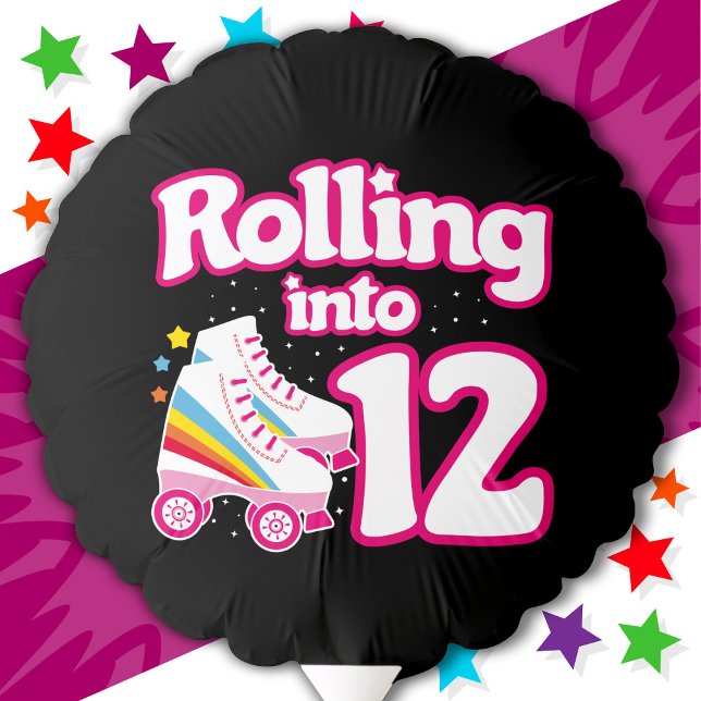 12th Birthday Roller Skating 12 Years Old Skate Balloon (Creator Uploaded)