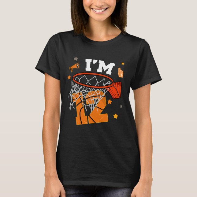 12th Birthday Sketll Boy Twelve Years 12 Yr Old Bd T-Shirt (Front)
