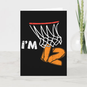 12th Birthday Sketll Im 12 Twelve Year Old Bday Bo Card