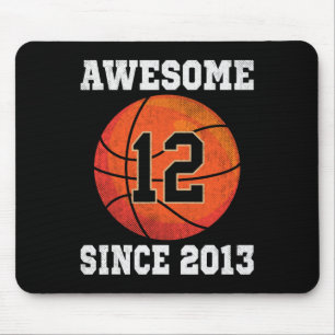 12th Birthday Sketll Lover 12 Years Old Vintage Sp Mouse Pad