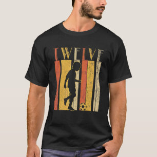 12th Birthday Soccer Sport  Boys Retro Born In 201 T-Shirt