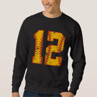 12th Birthday Softball Bdy 12 Year Old Girl Sweatshirt