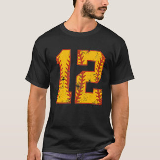 12th Birthday Softball Bdy 12 Year Old Girl T-Shirt
