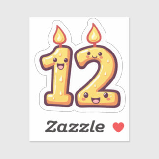 12th Birthday Sticker