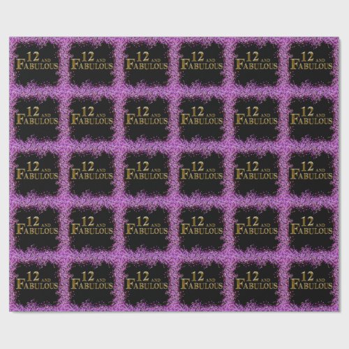 12th  Birthday  Wrapping Paper