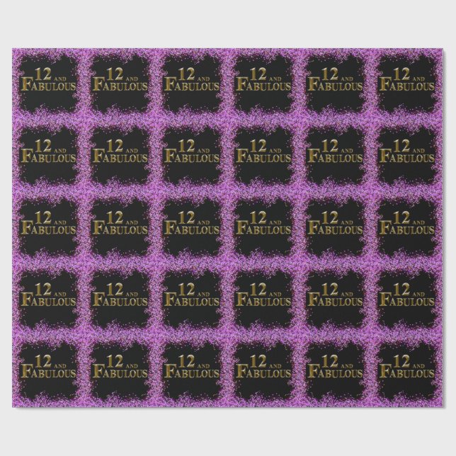 12th  Birthday  Wrapping Paper (Flat)