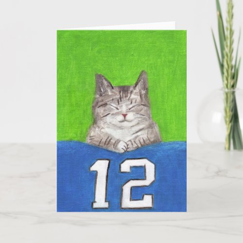 12th Cat Blanket Card