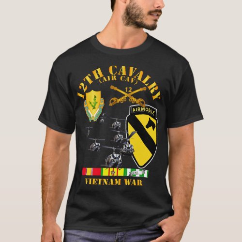 12th Cavalry Air Cav 1st Cav Division w SVC T_Shirt