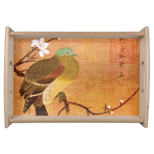 12th Century Dynasty Bird on a Peach Branch Serving Tray