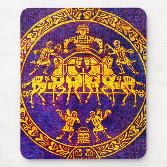 12th century medieval horseman and soldiers mouse pad (Front)