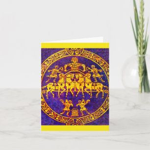 12th century medieval horseman and soldiers note card