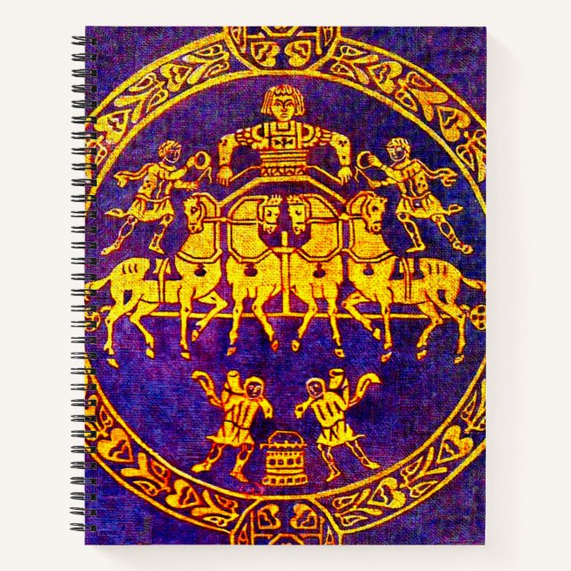 12th century medieval horseman and soldiers notebook (Front)