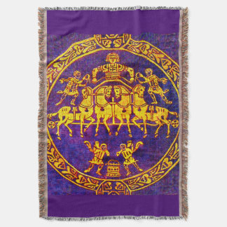 12th century medieval horseman and soldiers throw blanket