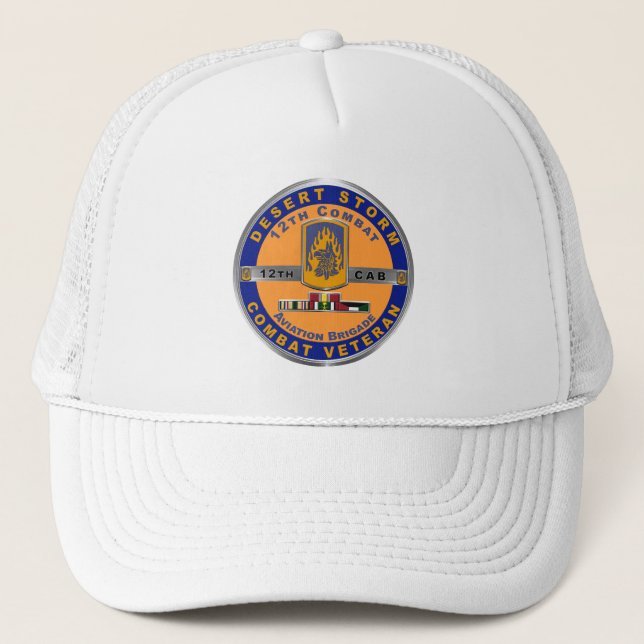12th Combat Aviation Brigade Desert Storm Veteran Trucker Hat (Front)
