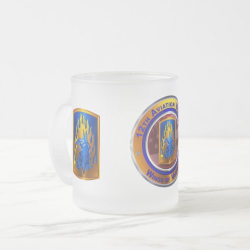 12th Combat Aviation Brigade Frosted Glass Coffee Mug