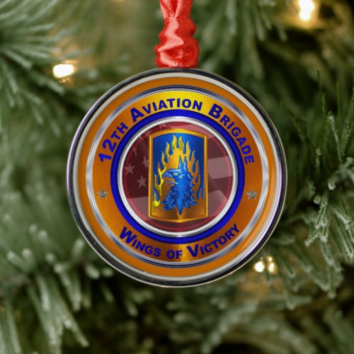 12th Combat Aviation Brigade Metal Ornament
