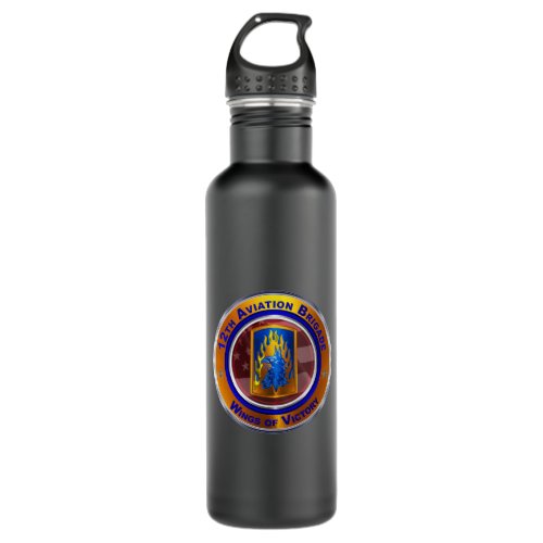 12th Combat Aviation Brigade  Stainless Steel Water Bottle