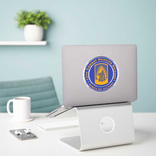 12th Combat Aviation Brigade  Sticker (Laptop On Desk)