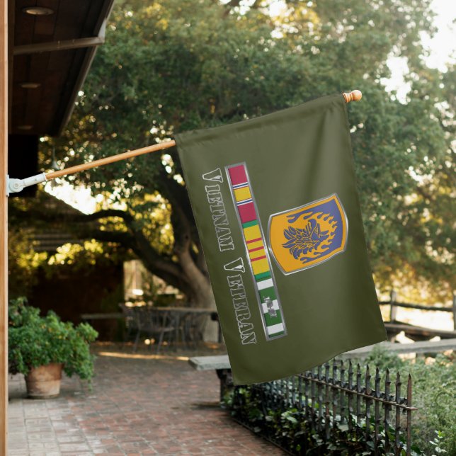 12th Combat Aviation Brigade Vietnam Veteran House Flag (In SItu)