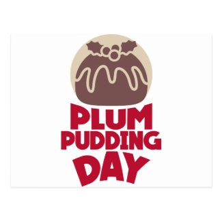 12th February - Plum Pudding Day Postcard