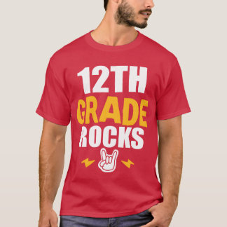 12th Grade Rocks Backo Schoolwth Gradeeac vintage T-Shirt