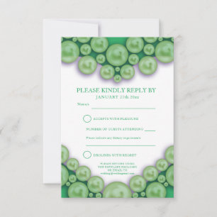 12th Jade wedding anniversary heart reply card