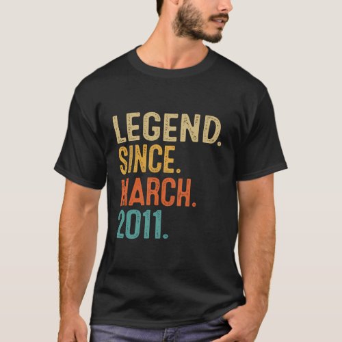 12Th Legend Since March 2011 12 T_Shirt