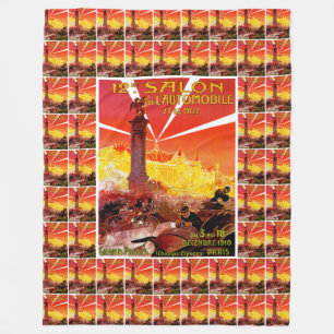 12th Salon de l'Automobile et du Cycle Fleece Blanket