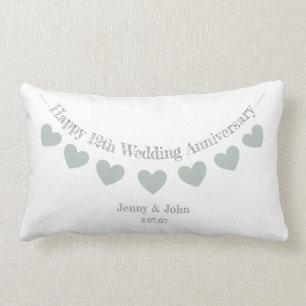 12th/ silk Wedding Anniversary cushion