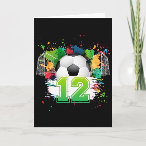 12th Soccer Birthday Party 12 Year Old Soccer Play Card
