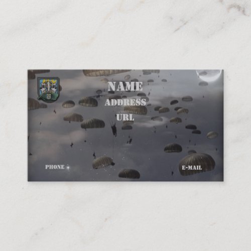 12th special forces group vets flash business Card