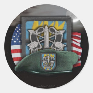 12th Special forces sf Green Berets Classic Round Sticker