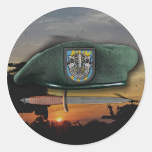 12th Special forces sf sfg Green Berets Classic Round Sticker