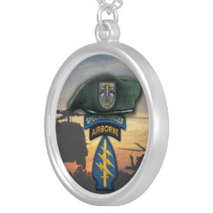 12th Special Forces sfg sf veterans vets Silver Plated Necklace