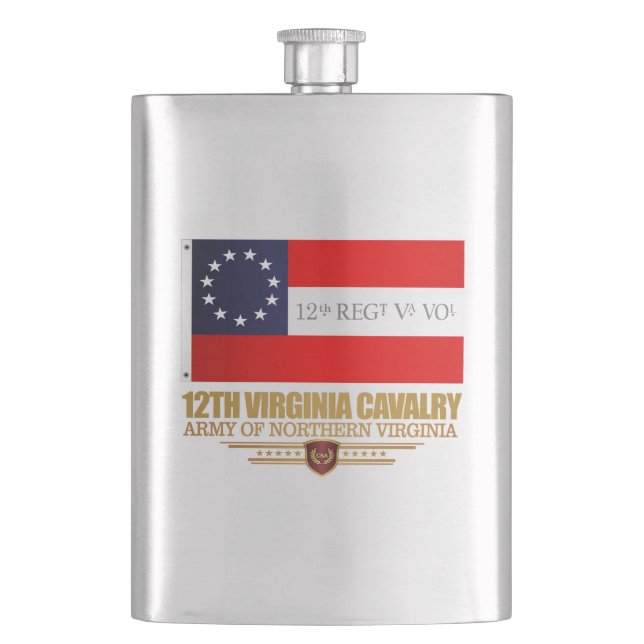 12th Virginia Cavalry (f10) Flask (Front)