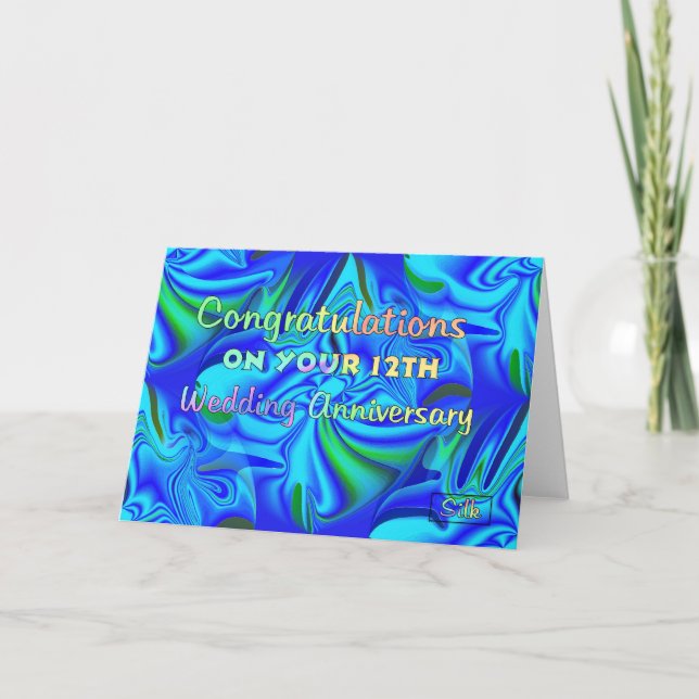 12th Wedding Anniversary Card (Front)