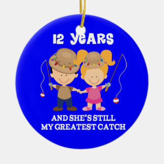 12th Wedding Anniversary Ornaments Keepsake Zazzle 12th Wedding Anniversary Funny Gift For Him Ceramic Ornament