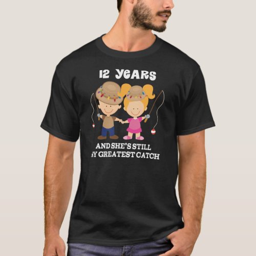 12th Wedding Anniversary Funny Gift For Him T_Shirt