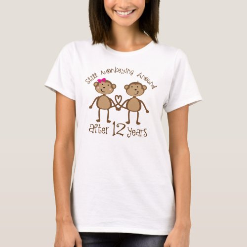 12th Wedding Anniversary Gifts T_Shirt