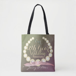12th Wedding Anniversary PearlsTote Tote Bag