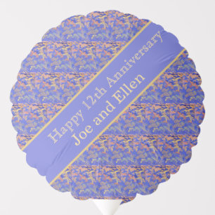 12th Wedding Anniversary, Silk Anniversary Balloon