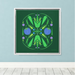 12x12 Guardian of the Blueberries Canvas Giclée Print